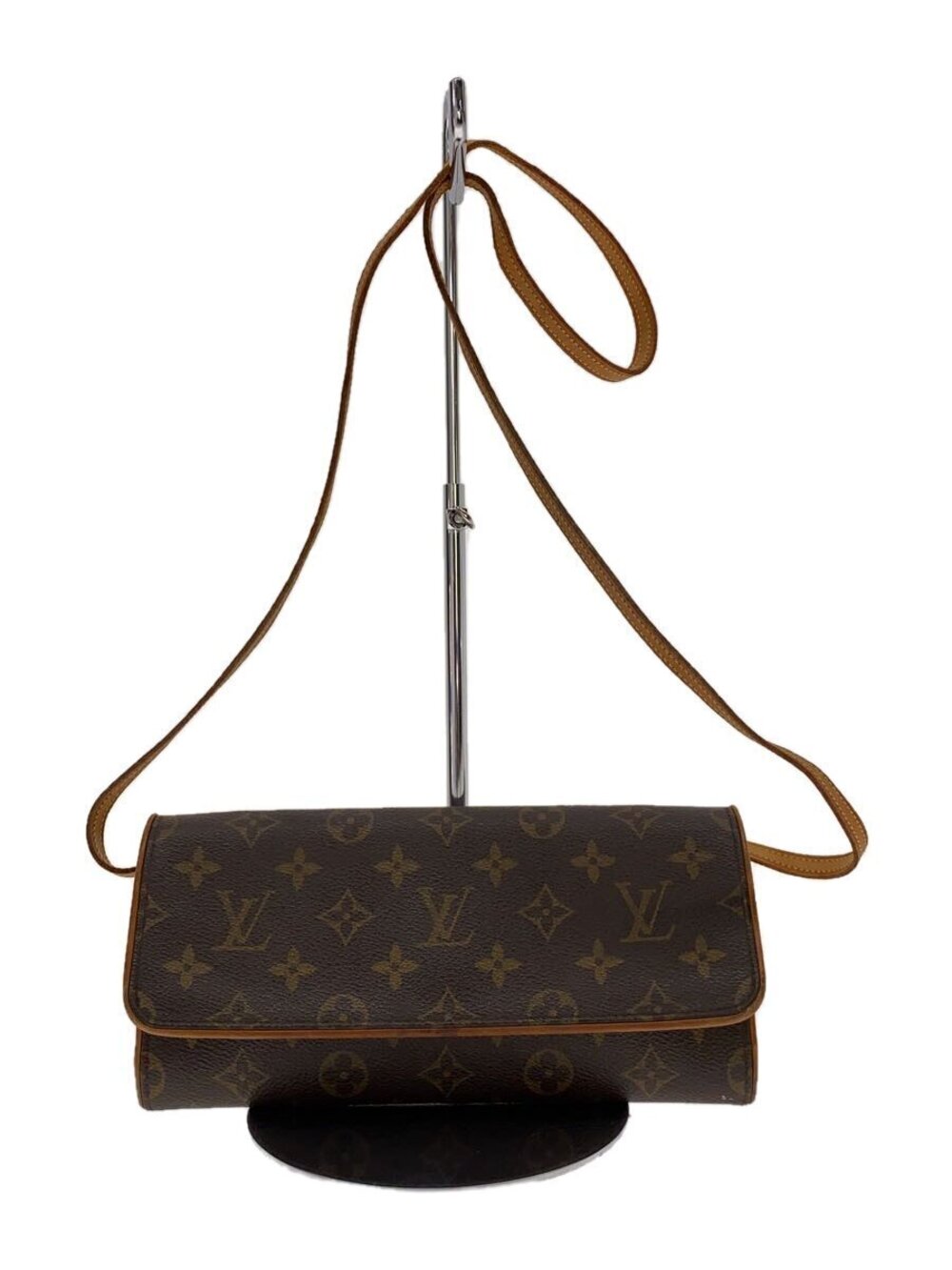LOUIS VUITTON Pochette Twin Monogram Canvas Brown